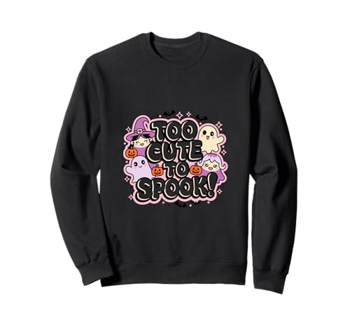 Kawaii Style Too Cute to Spook Halloween Sweatshirt