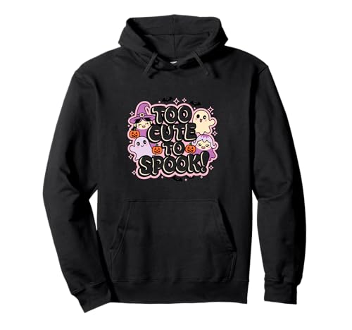 Kawaii Style Too Cute to Spook Halloween Pullover Hoodie