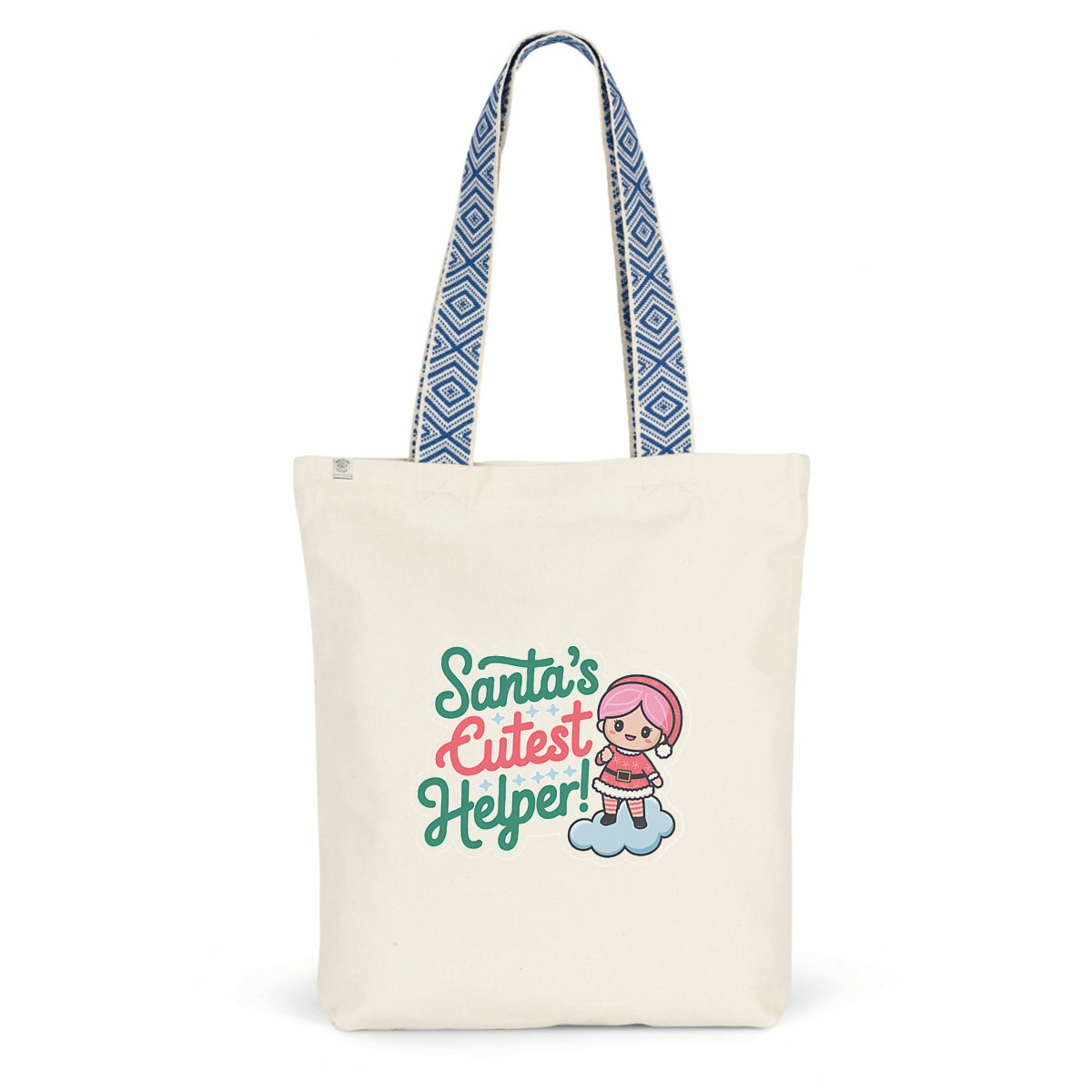 Santa's Cutest Helper Kawaii Christmas Tote Bag! ??