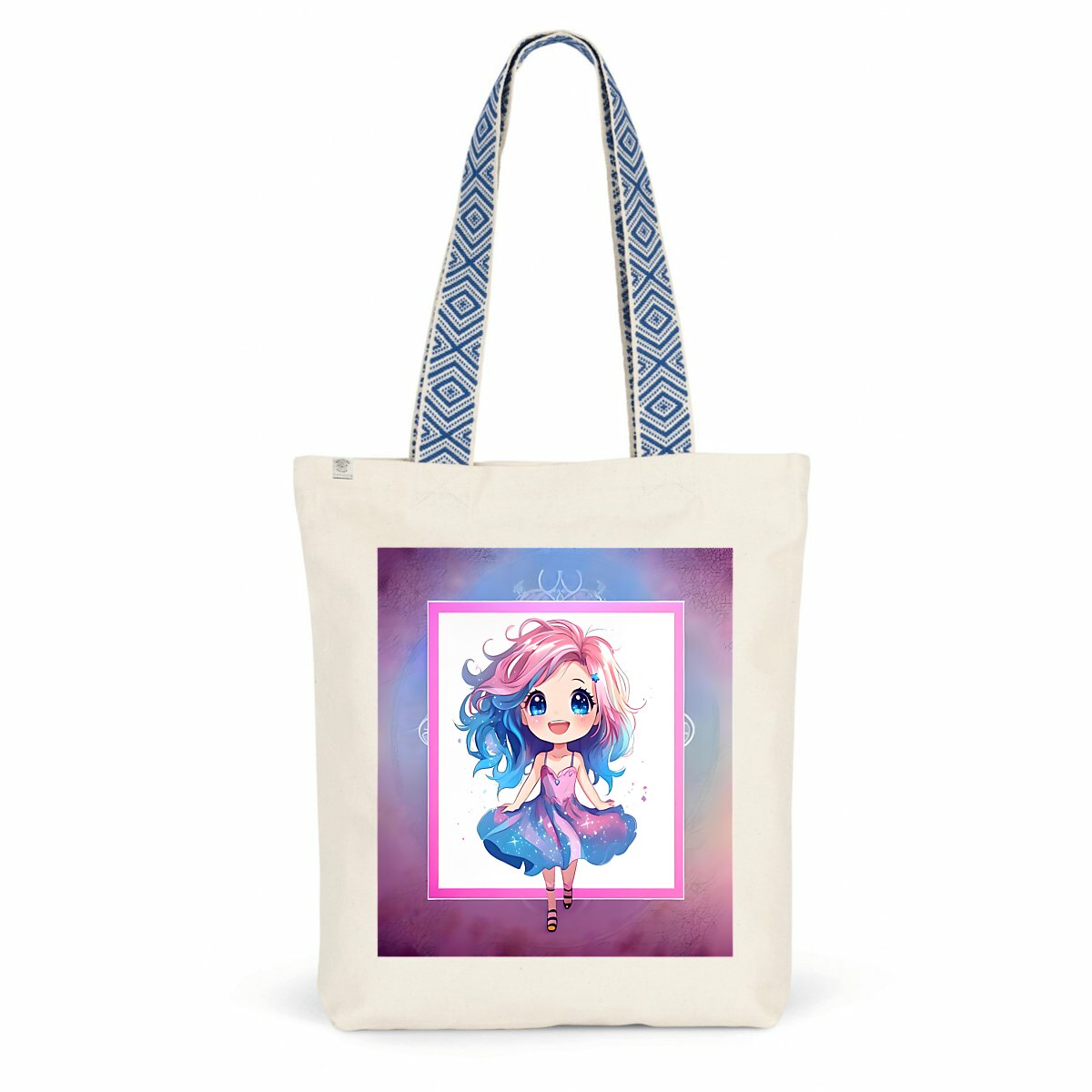 Kawaii Starry Sky Girl - Cute Pastel Tote Bag