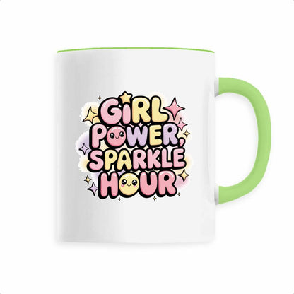 Girl Power Sparkle Hour Coffee Mug Kawaii