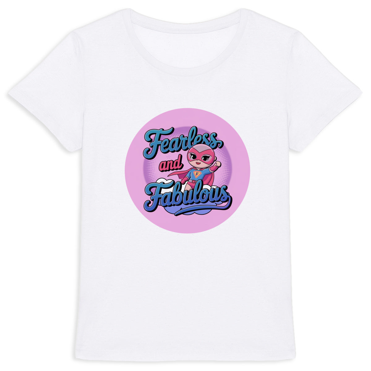 Cute Kawaii Girl Superhero Women’s Tee – Fearless, Fabulous, and Full of Kawaii Vibes!