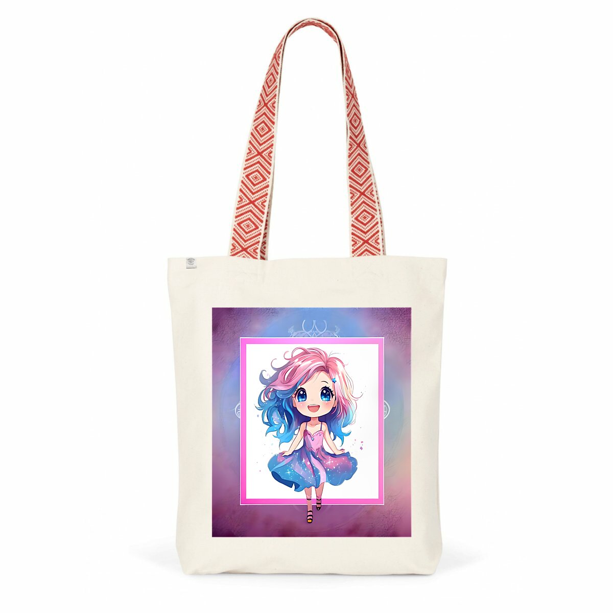 Kawaii Starry Sky Girl - Cute Pastel Tote Bag