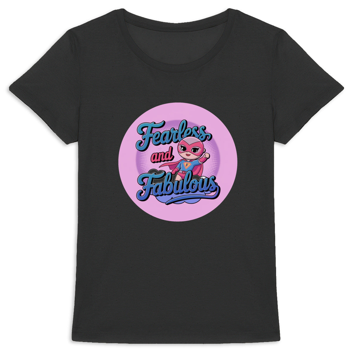 Cute Kawaii Girl Superhero Women’s Tee – Fearless, Fabulous, and Full of Kawaii Vibes!