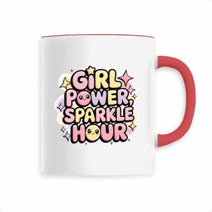 Girl Power Sparkle Hour Coffee Mug Kawaii