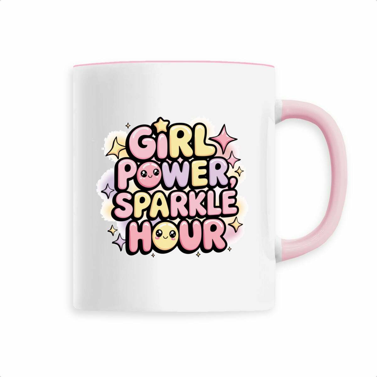 Girl Power Sparkle Hour Coffee Mug Kawaii