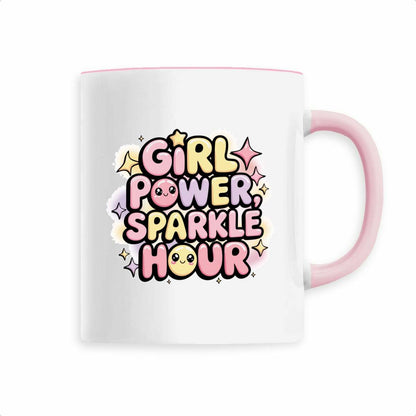 Girl Power Sparkle Hour Coffee Mug Kawaii