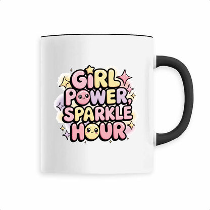 Girl Power Sparkle Hour Coffee Mug Kawaii