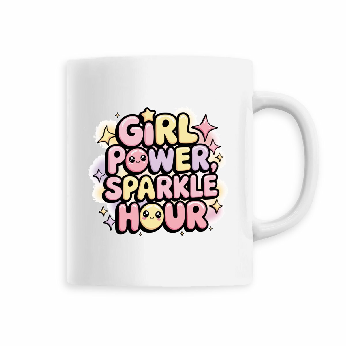 Girl Power Sparkle Hour Coffee Mug Kawaii