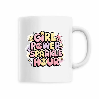 Girl Power Sparkle Hour Coffee Mug Kawaii