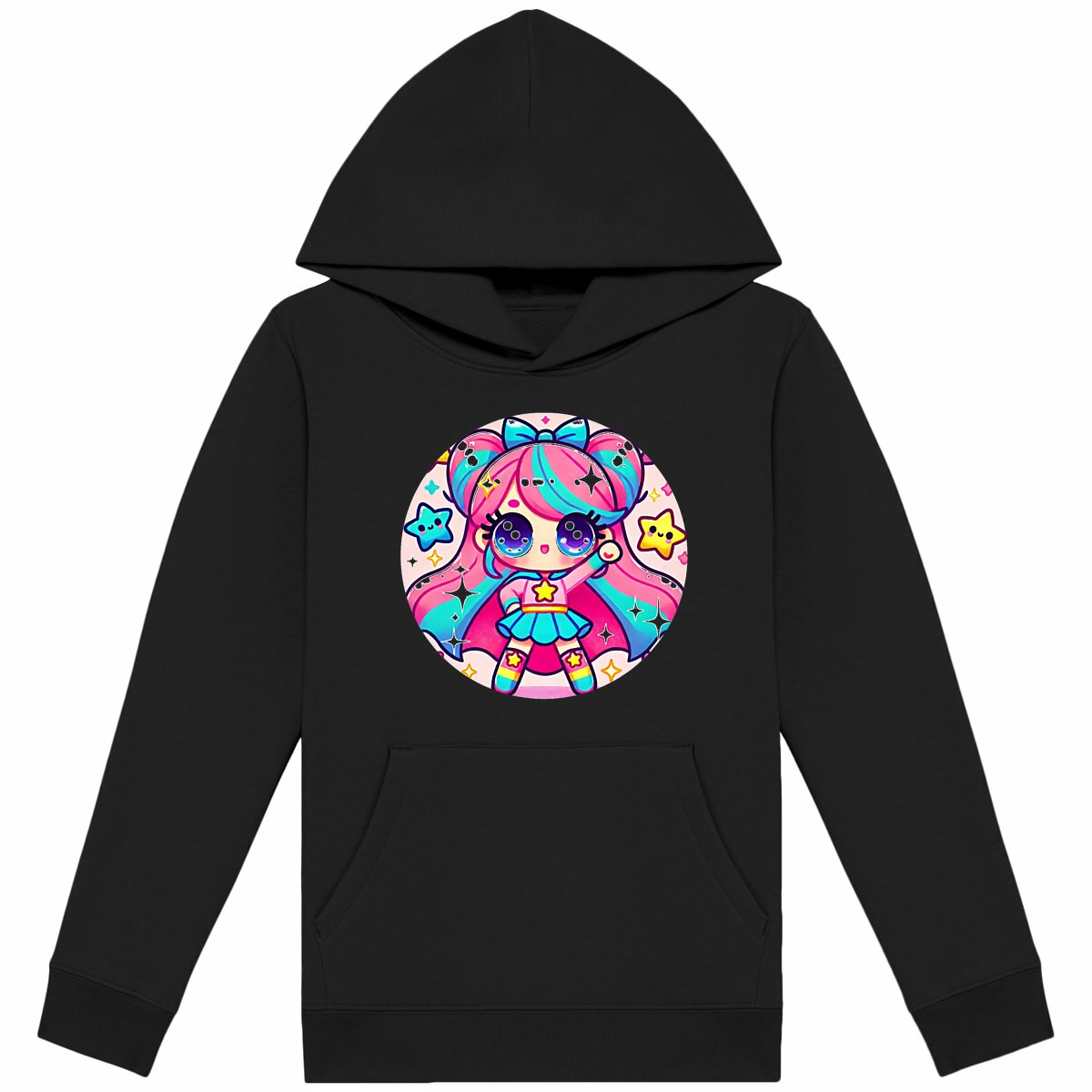 Cute Kawaii Girl Hoodie for Kids – Cozy, Fun & Full of Kawaii Magic!