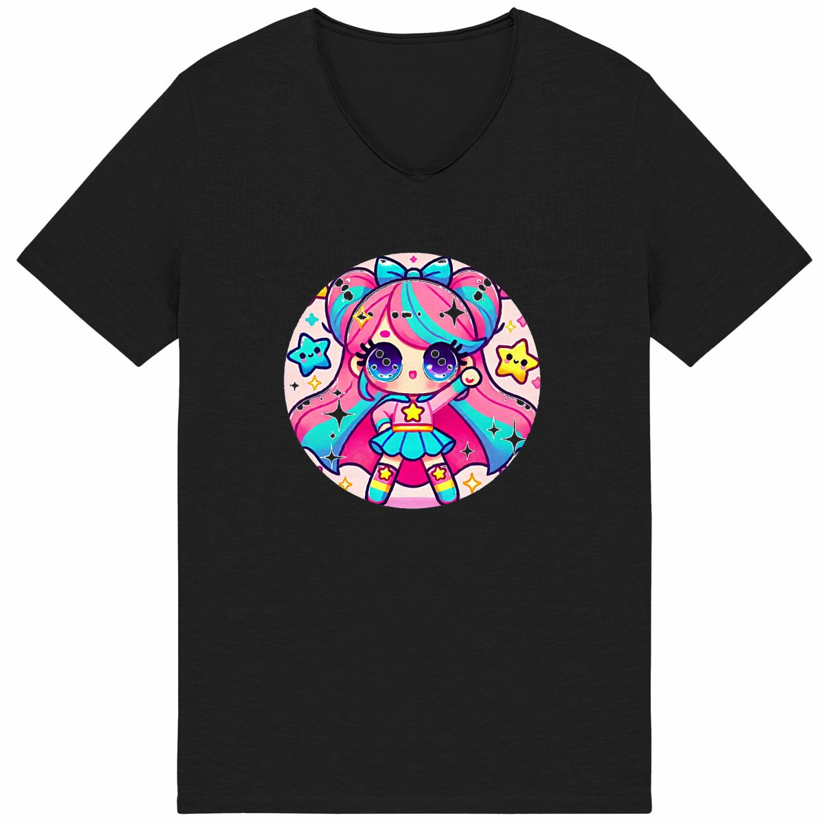 Adorable Kawaii Girl Superhero Shirt