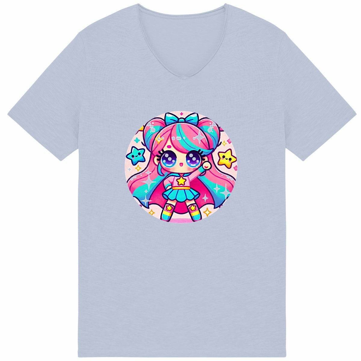 Adorable Kawaii Girl Superhero Shirt