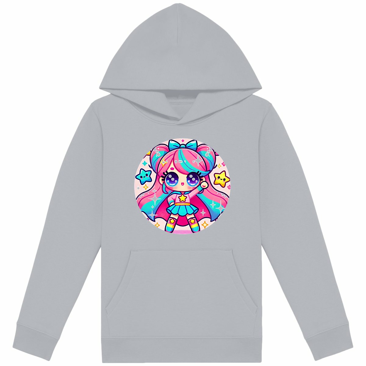 Cute Kawaii Girl Hoodie for Kids – Cozy, Fun & Full of Kawaii Magic!