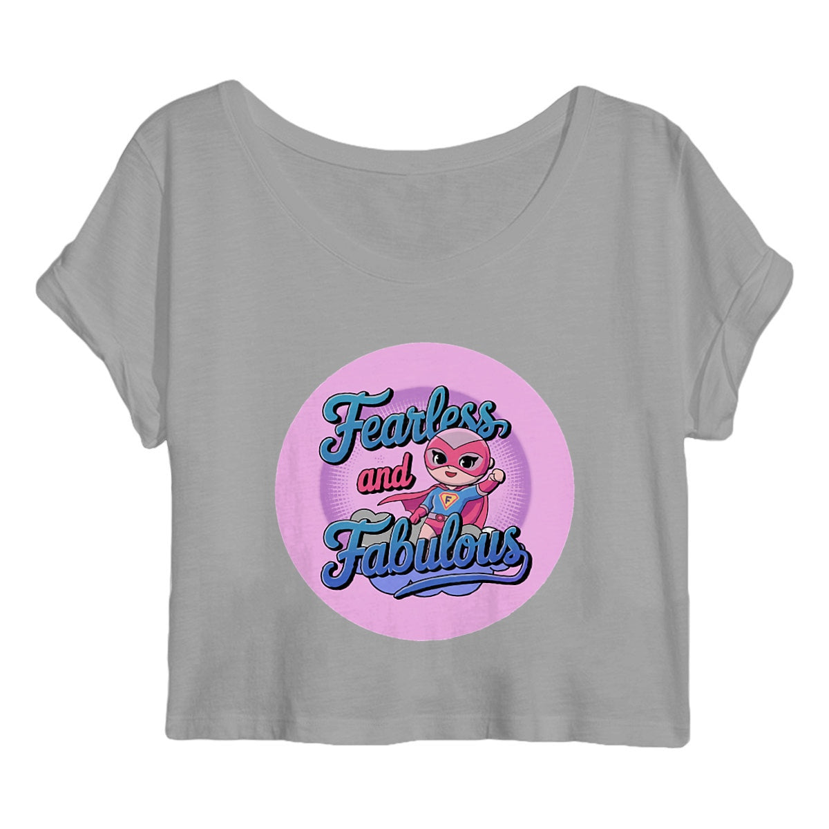 Cute Kawaii Girl Superhero Crop Top – Fearless, Fabulous, and Ready to Slay!