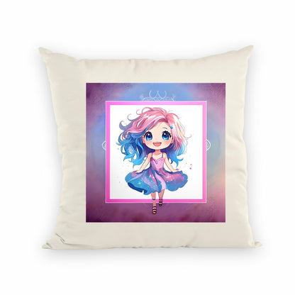 Kawaii Galaxy Girl Throw Pillow – Cute and Cozy Decor