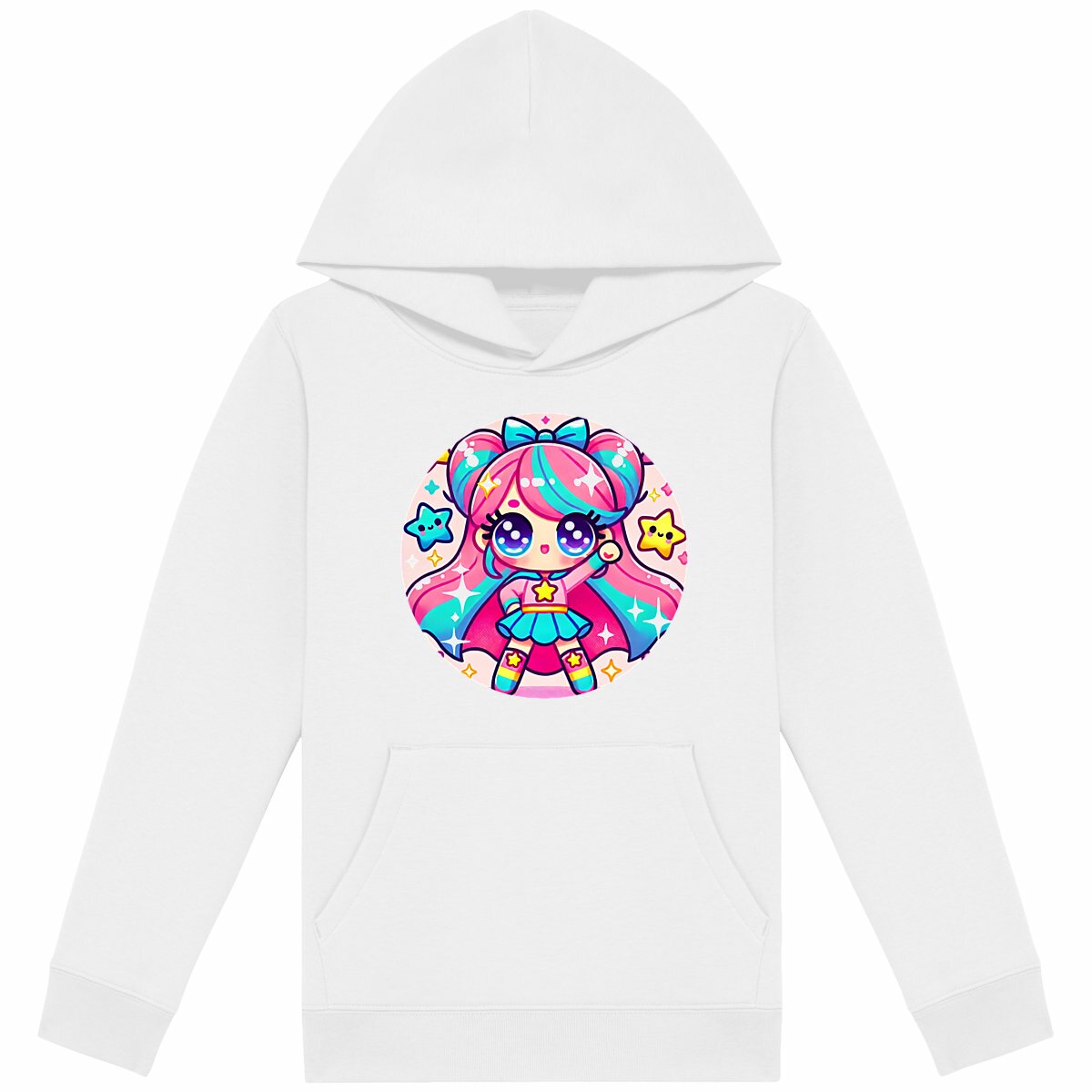 Cute Kawaii Girl Hoodie for Kids – Cozy, Fun & Full of Kawaii Magic!