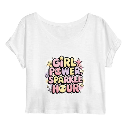 Girl Power Sparkle Hour Kawaii Women's Crop Top