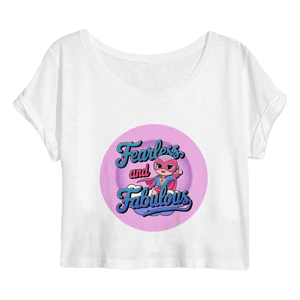 Cute Kawaii Girl Superhero Crop Top – Fearless, Fabulous, and Ready to Slay!