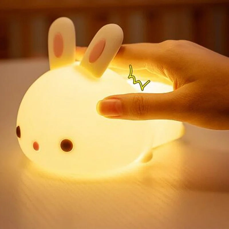 Adorable Bunny Night Light - Soft, Squishy, and Perfect for All Ages!