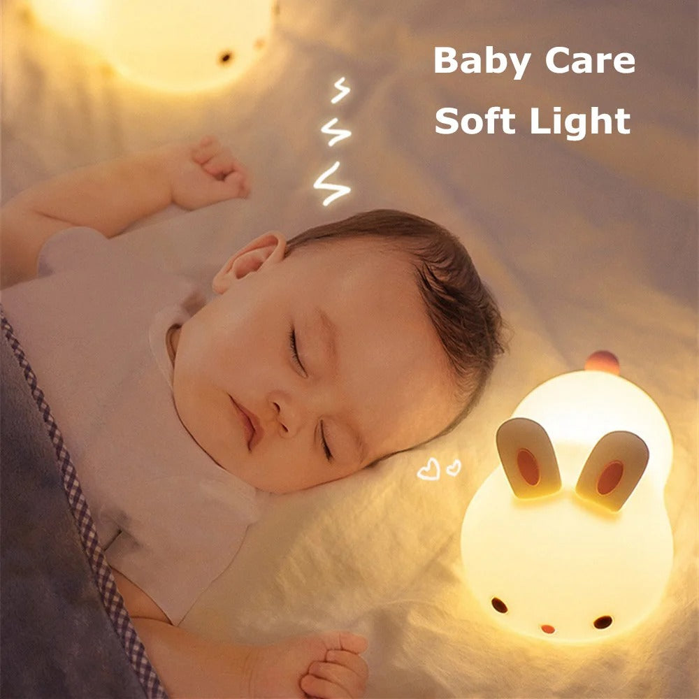 Adorable Bunny Night Light - Soft, Squishy, and Perfect for All Ages!